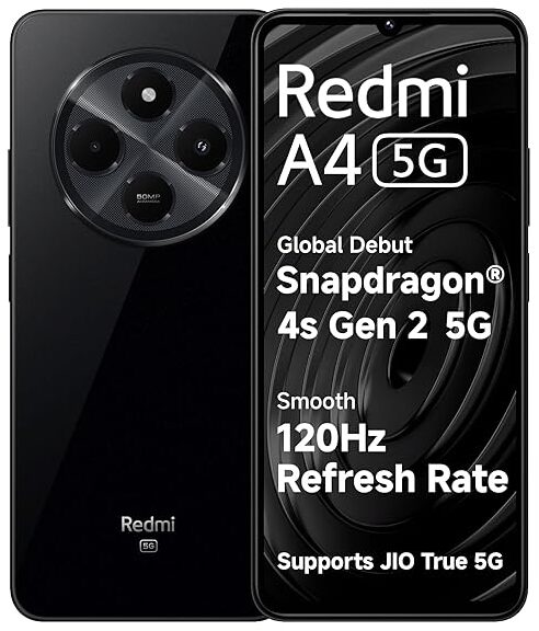 Redmi A4 5G (Starry Black, 4GB RAM, 128GB Storage)