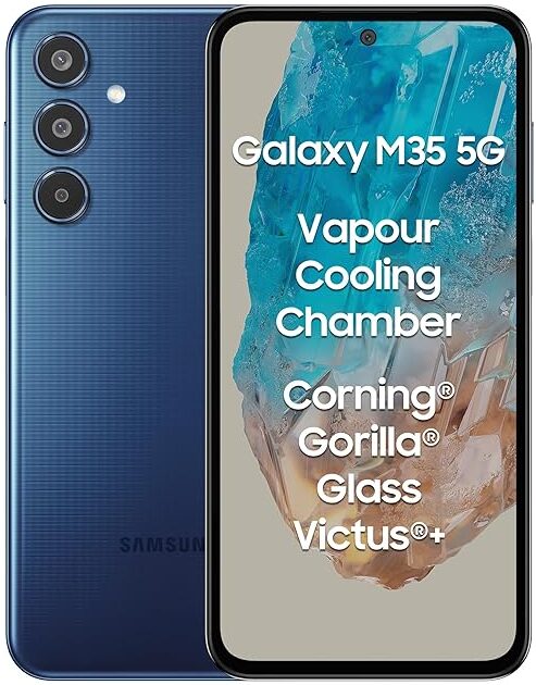 Samsung Galaxy M35 5G (Moonlight Blue,6GB RAM,128GB Storage)