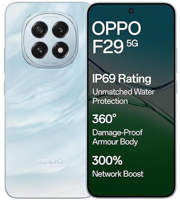 OPPO F29 5G (Glacier Blue, 8GB RAM, 256GB Storage)