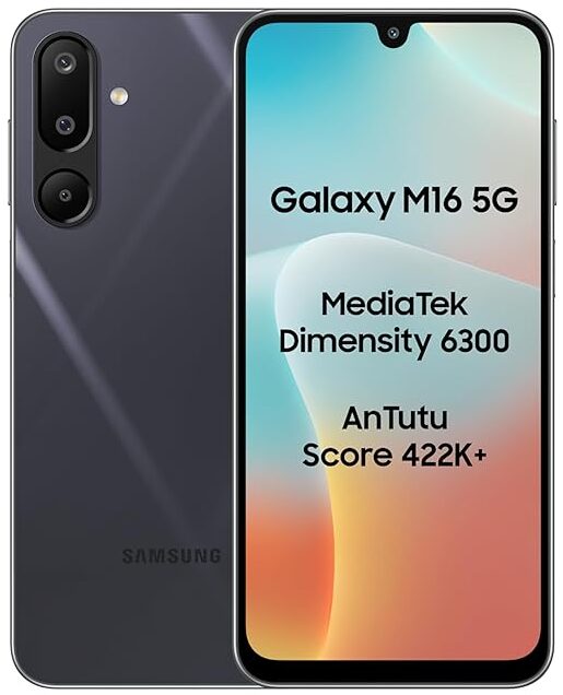 Samsung Galaxy M16 5G (Thunder Black, 6GB RAM, 128 GB Storage) 