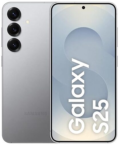 Samsung Galaxy S25 5G Smartphone with Galaxy AI (Silver Shadow, 12GB RAM, 256GB Storage)