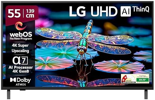 LG 139 cm (55 inches) UA82 Series 4K Ultra HD (3840 x 2160) Smart webOS LED TV 55UA82006LA