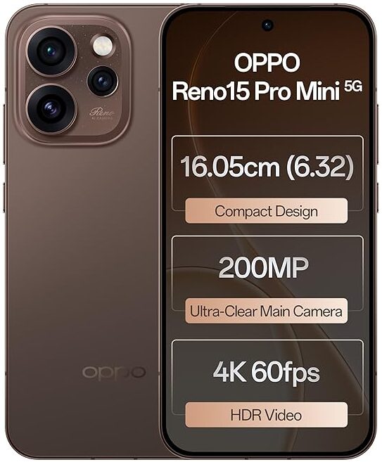 Oppo Reno15Pro mini 5G (Cocoa Brown, 12GB RAM, 256GB Storage)