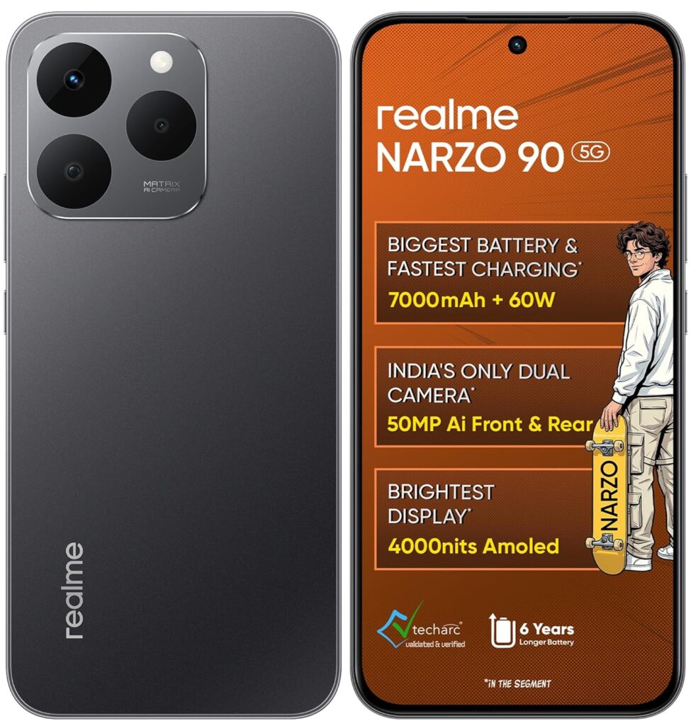 realme NARZO 90 5G (Carbon Black,6GB+128GB) 