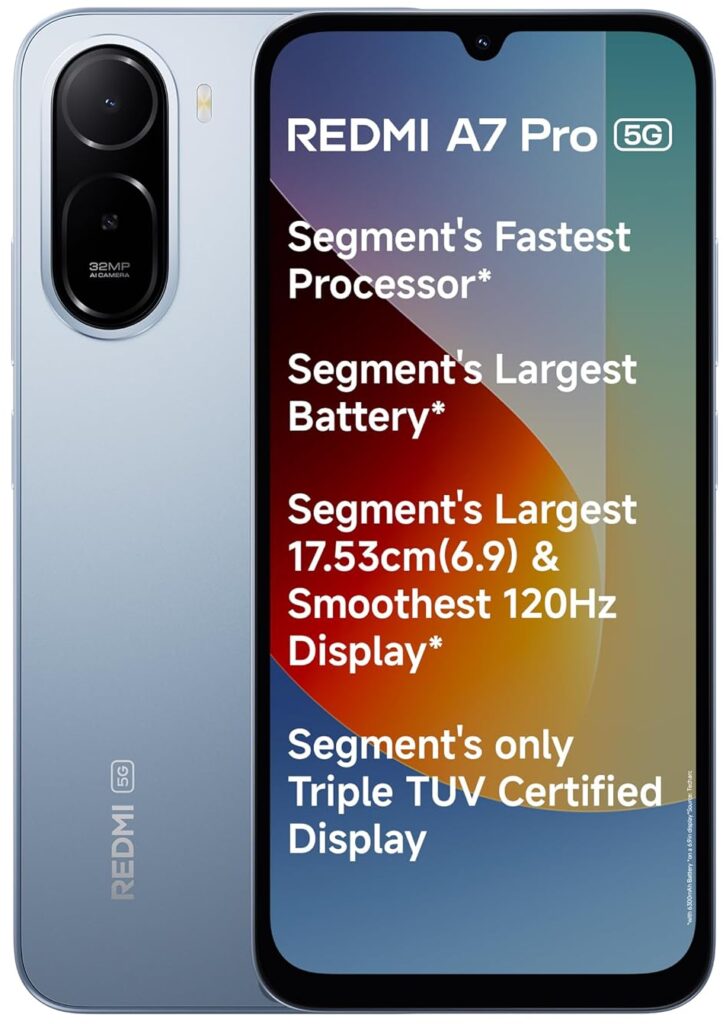 REDMI A7 Pro 5G (Mist Blue, 4GB RAM,128GB Storage)