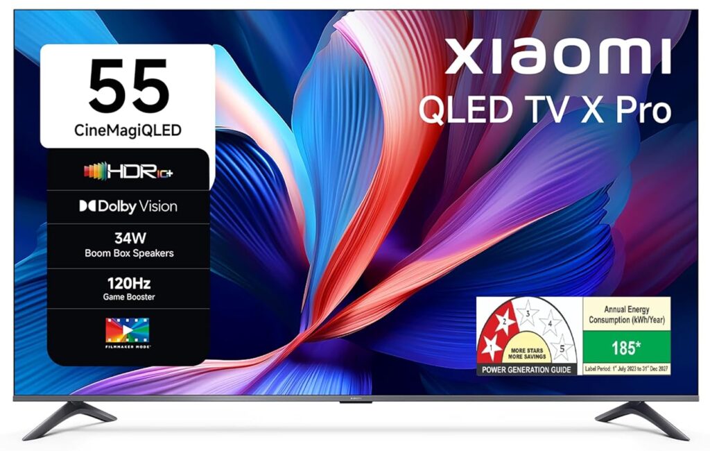 Xiaomi 138 cm (55 Inches) X Pro Series QLED 4K Ultra HD Smart Google TV L55MB-APIN
