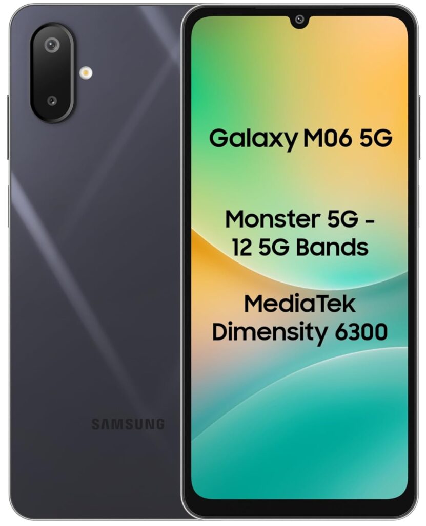 Samsung Galaxy M06 5G Mobile (Blazing Black, 4GB RAM, 128GB Storage) 