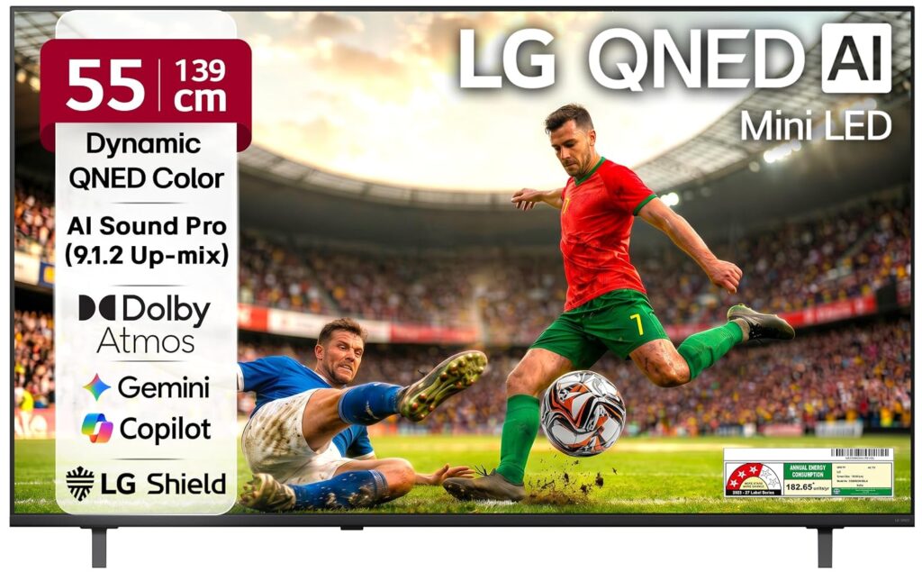 LG 55 inches 4K Ultra HD (3840 x 2160) Smart webOS Mini LED TV 55QNED65BLA