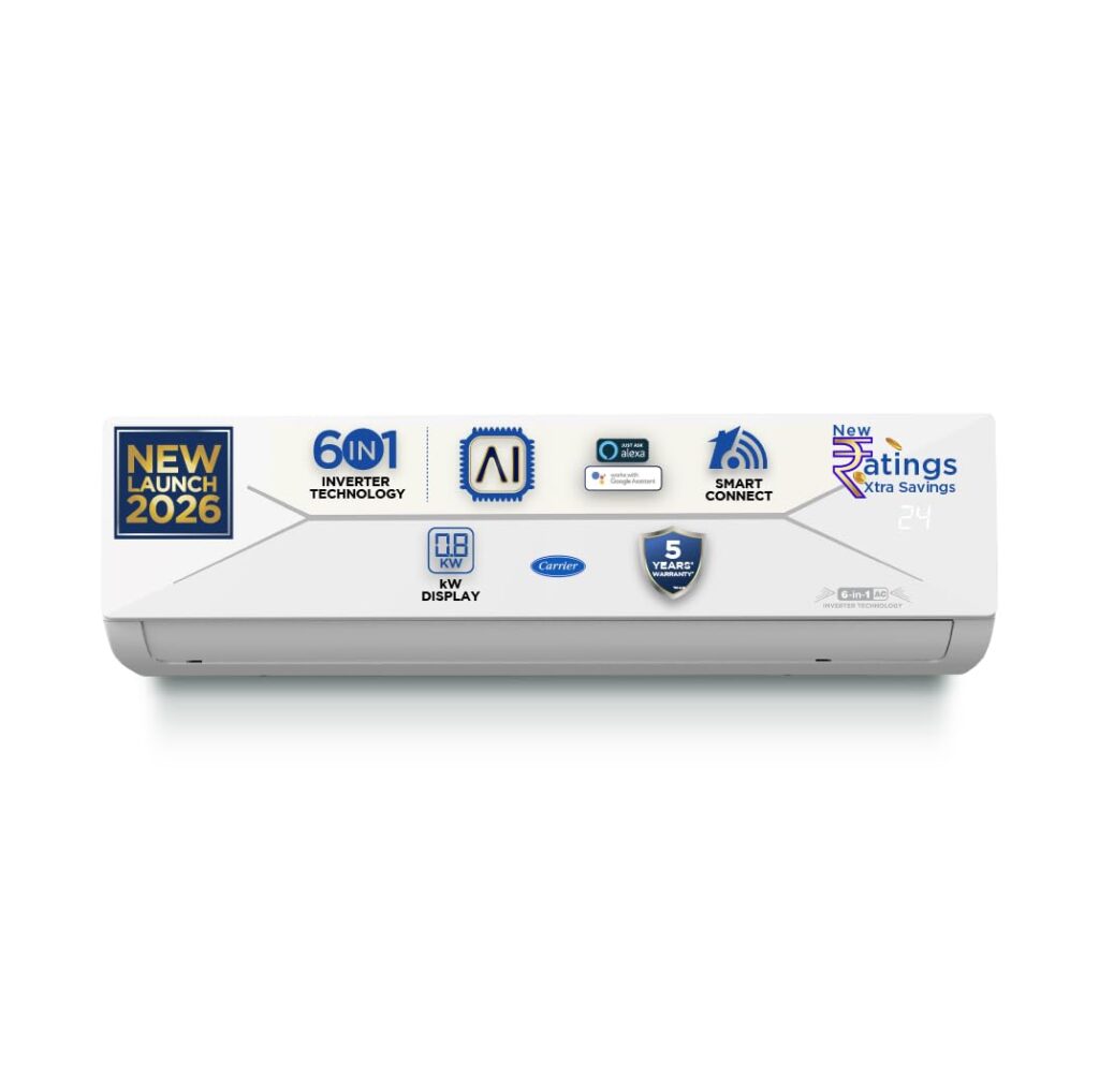 Carrier 1.5 Ton 3 Star Wi-Fi Smart Flexicool Inverter Split AC
