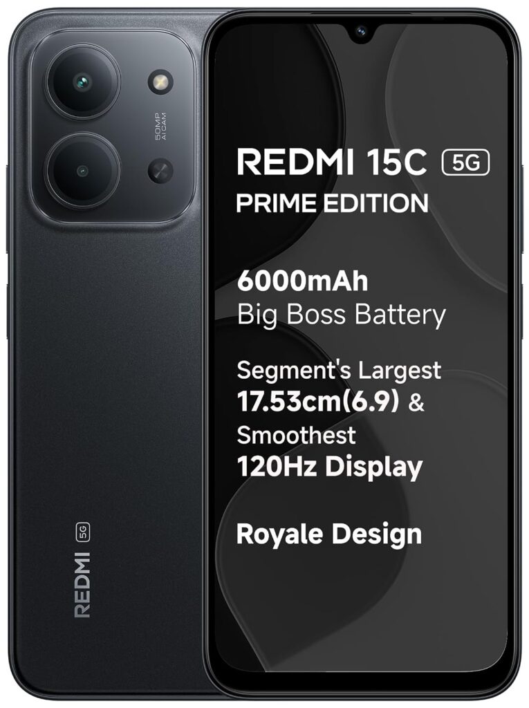 Redmi 15C 5G Prime Edition Midnight Black 4GB + 128GB
